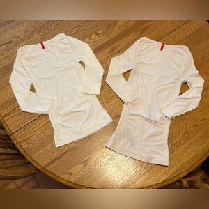 SPANX Shapers Tops 3/4 Length Sleeve Ultra Thin Stretchy- (Lot 2) Size XL- White